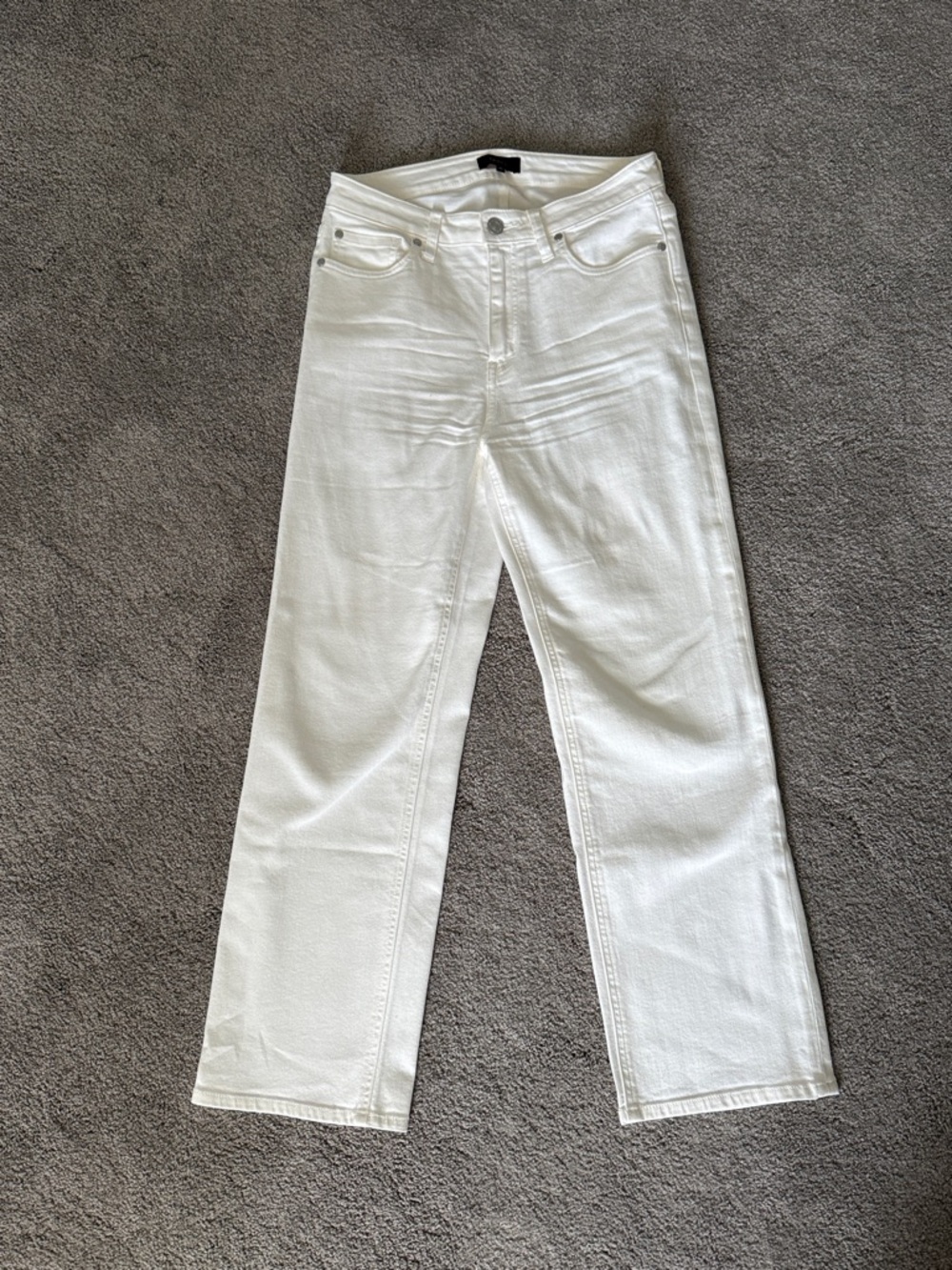 Quince Bella Stretch Straight Jeans White Size 28